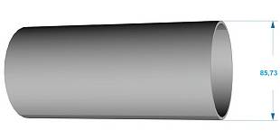Труба водосточная DÖCKE PREMIUM 86 мм, 1,0м графит